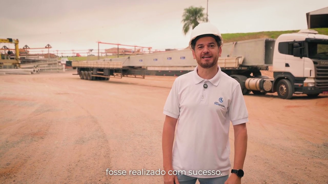Poste de Concreto para linha de Transmissão de 34 Metros