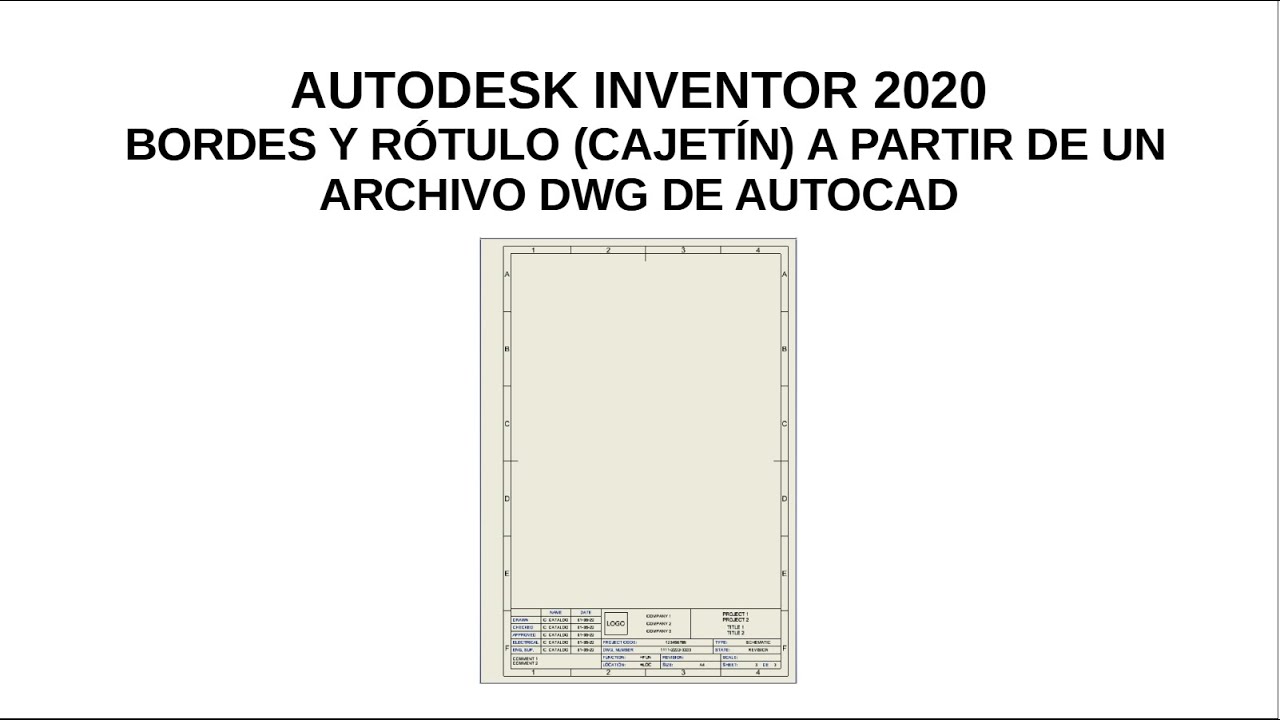 RÓTULO EN AUTODESK INVENTOR A PARTIR DE UN ARCHIVO DWG