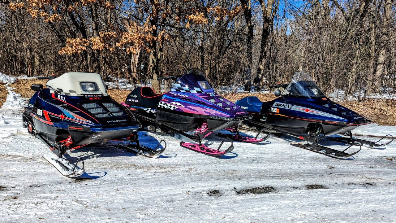 POLARIS TRIPLE INDY 650 PIPES COLD START SNOWMOBILE