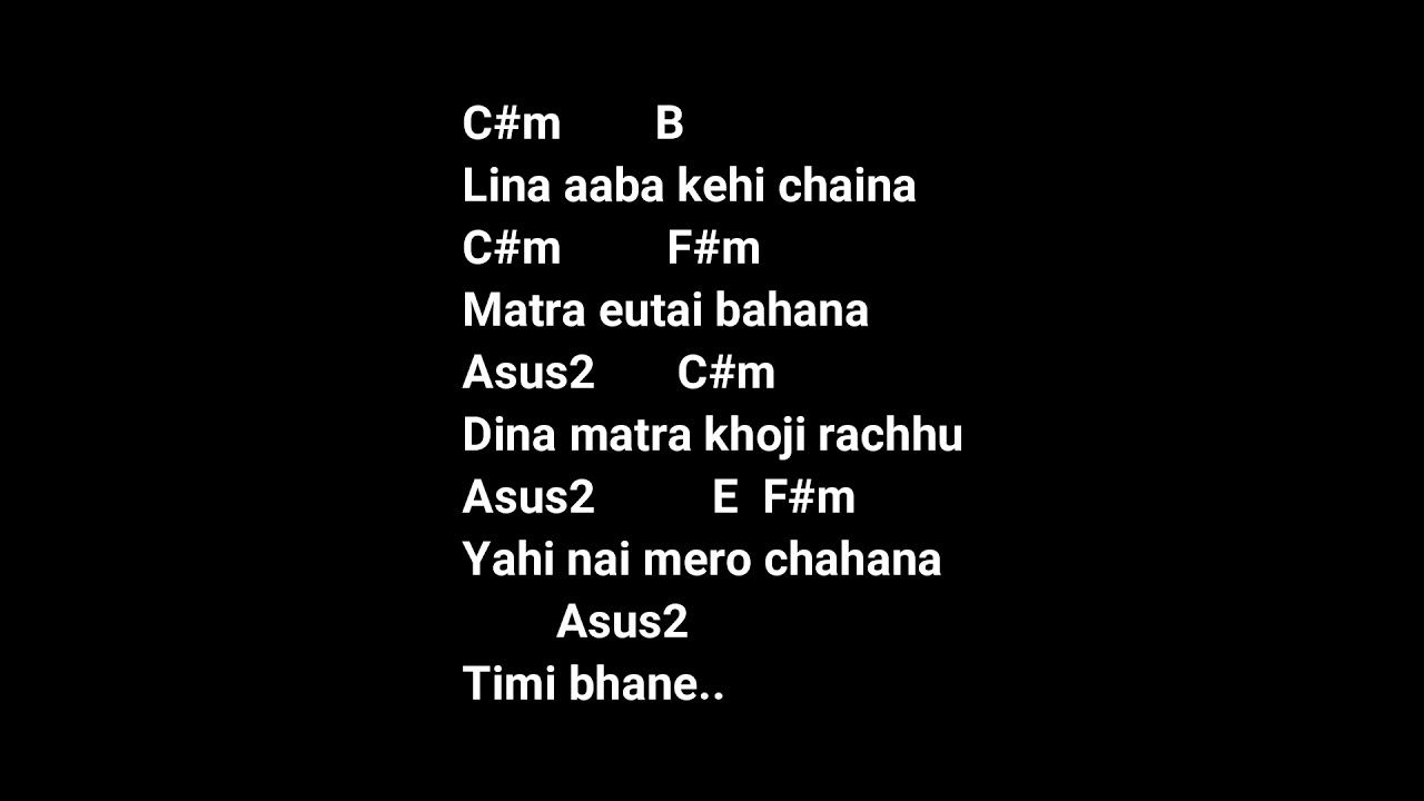 lyrics & Chords of Timi BhaneAlbatross
