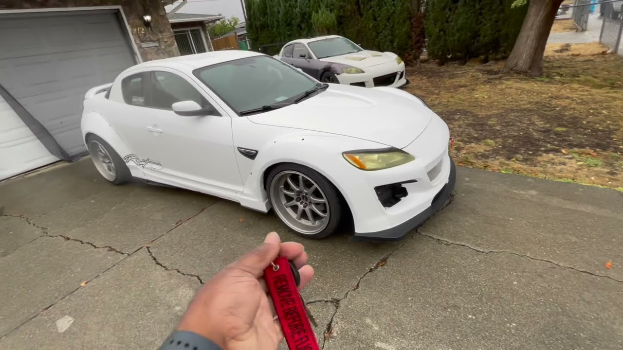 Drifting in the RAIN 🌧 Track vs Street #RX7 #RX8
