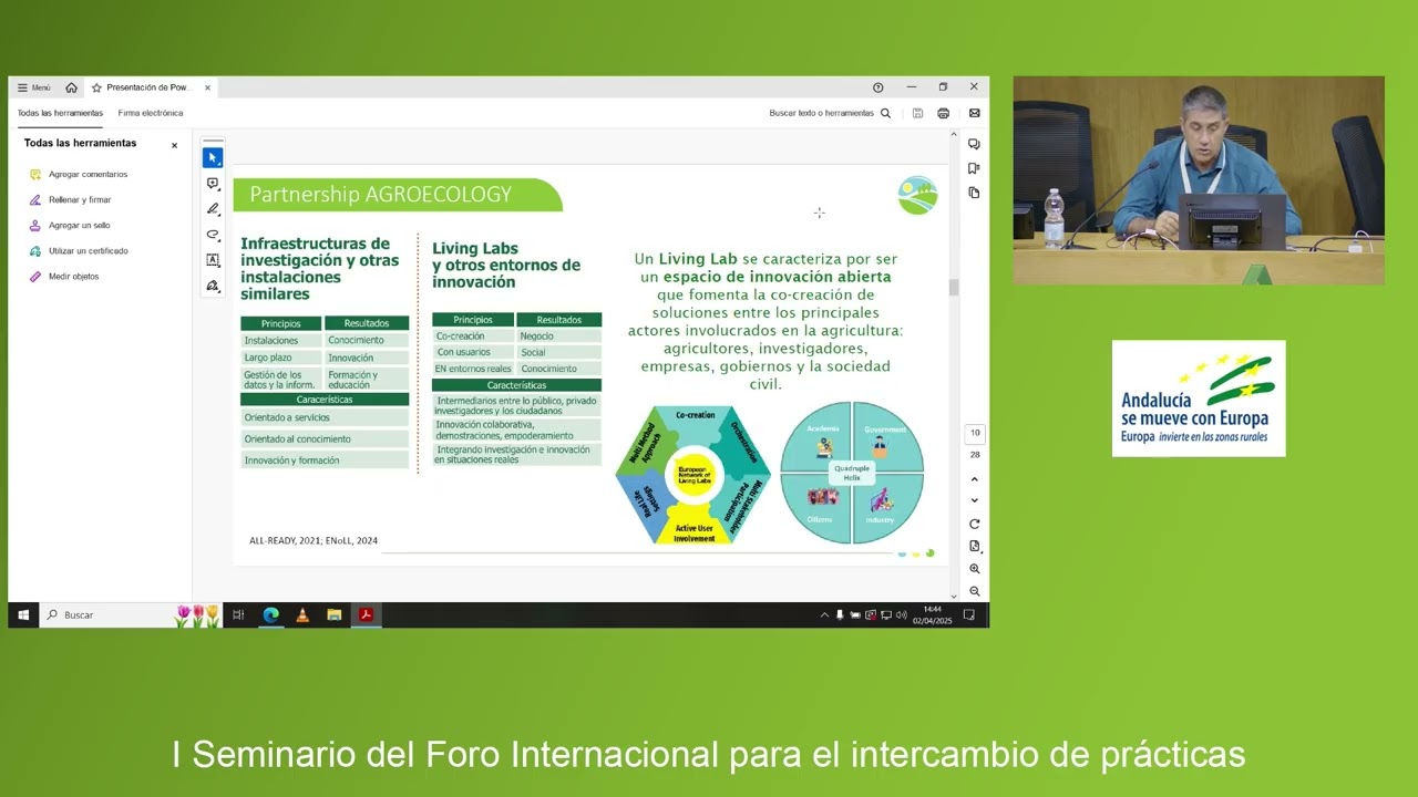 Presentación Partenariado Agroecología: acelerar transición sistemas agrícolas (laboratorios vivos)