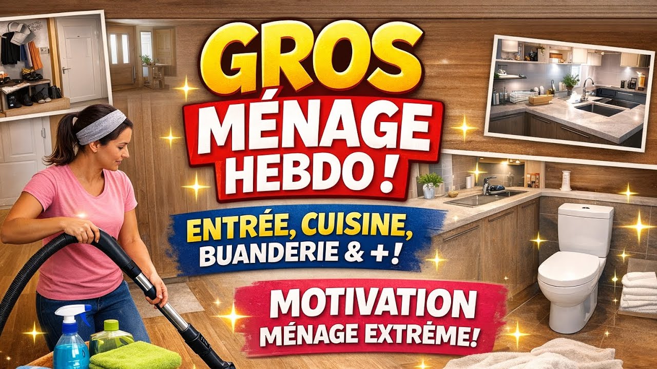 ON REMET TOUT AU PROPRE ✨ Gros ménage hebdo entrée, cuisine & buanderie