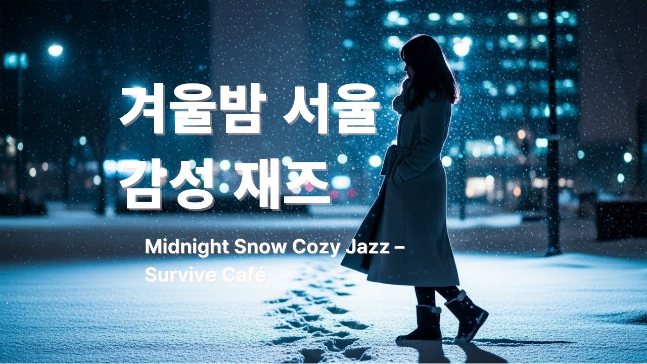 ❄️Midnight Snow Jazz Drive | 겨울밤 서울 감성 재즈 1시간 – Cinematic Cozy Jazz Playlist