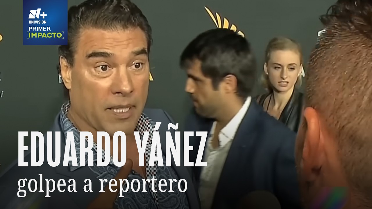 El actor mexicano Eduardo Yañez pierde los estribos y le da una violenta bofetada a un reportero