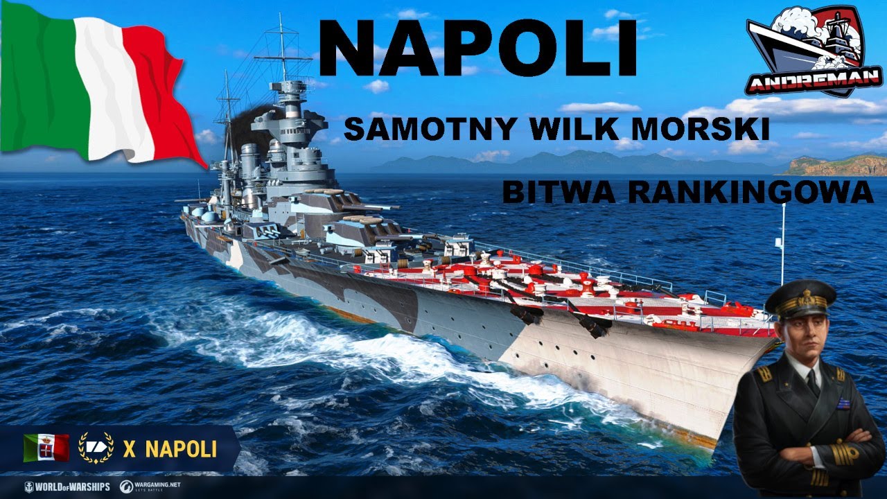 Napoli  Włoski krążownik w bitwie rankingowej samotny wilk World of warships (wows)