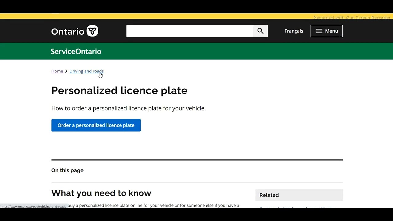 #customnumberplates                              How to apply custom number plates in Ontario Canada