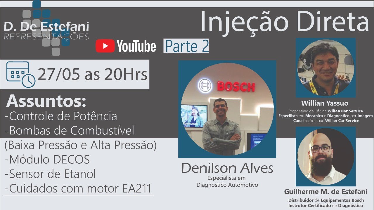 Live Injeção Direta - Parte 2 com Denilson da Bosch, Willian e Guilherme da D.De Estefani