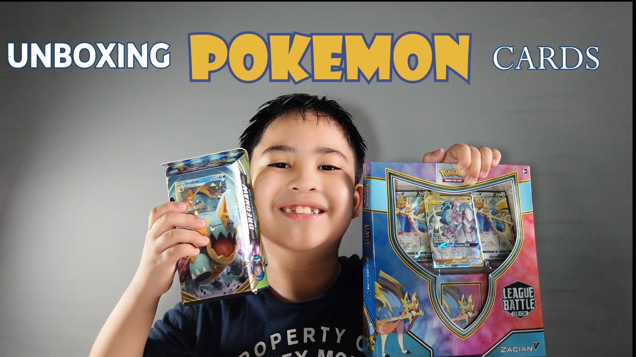 Zacian V League Battle + Vivid Voltage Drednaw Theme Deck Unboxing !!