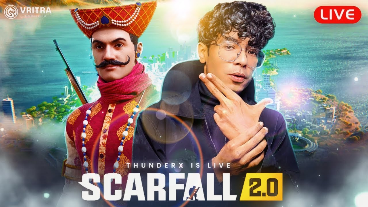 🔴ScarFall 2.0 LIVE &mdash;Reaching SAMART Rank Today | Intense Battles | iOS + Android | Indian BR 2025 🔥