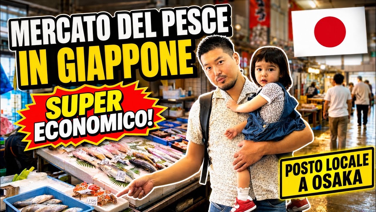 Vero mercato del pesce in Giappone | Zone rurali e mercato locale ad Osaka