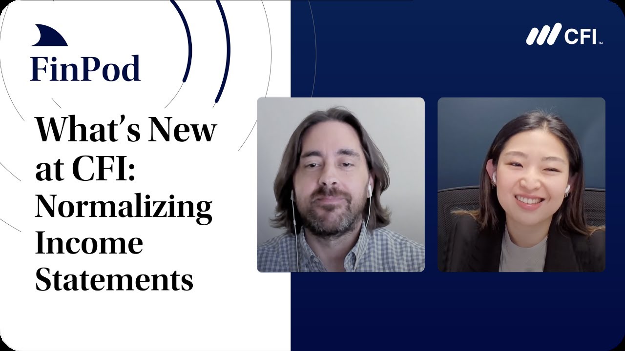 What's New at CFI | Normalizing Income Statements