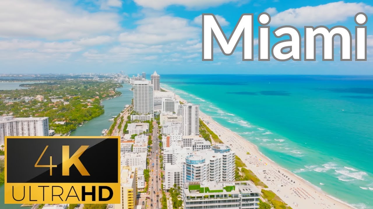 Miami, Florida - relaxing music with 4K 60FPS video