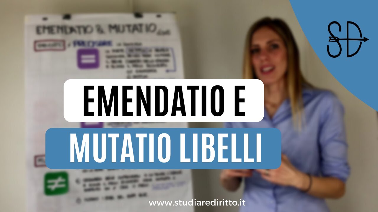 Emendatio e mutatio libelli | Studiare Diritto Facile