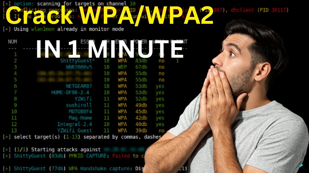 Crack WPA/WPA2 WPS in one minute using Wifite2