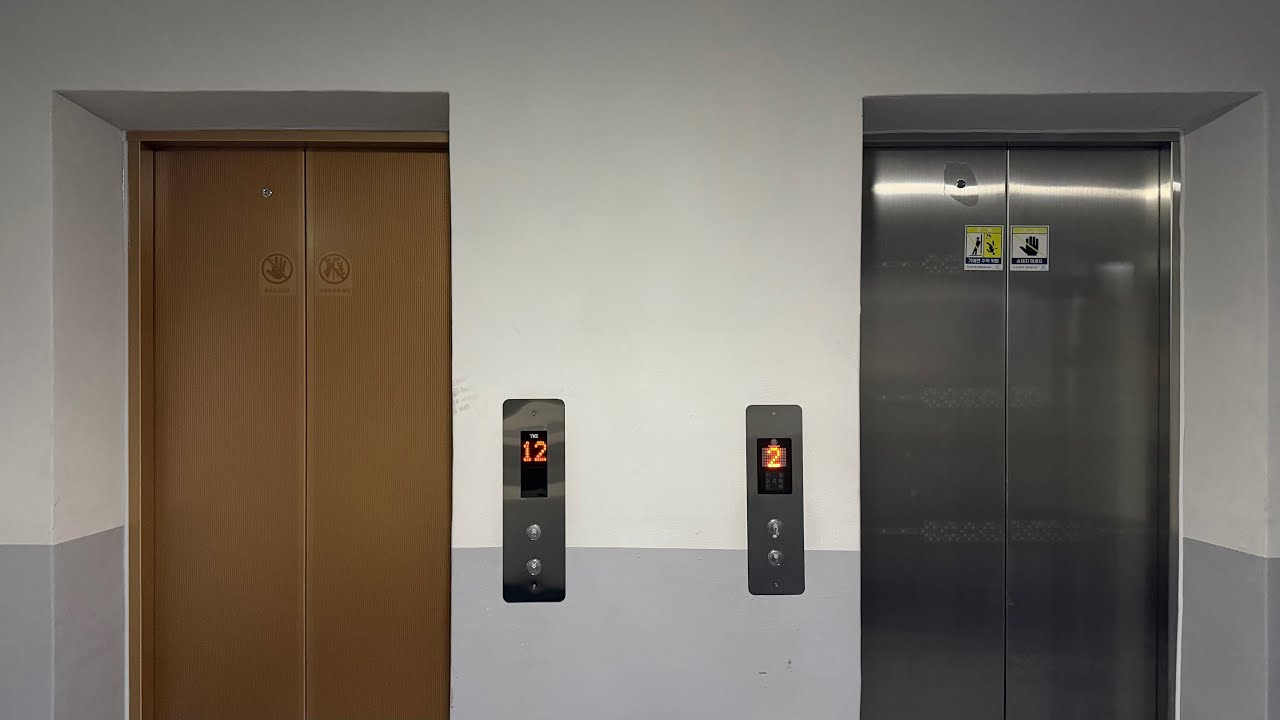 [문짝 상태심각] 부산광역시 해운대구 재송동 센텀한보미도아파트 티케이엘리베이터 대차후