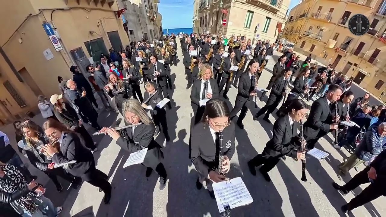 Pianto Eterno -  marcia funebre - Banda M°Pietro Mascagni Trapani. Processione Misteri 2025