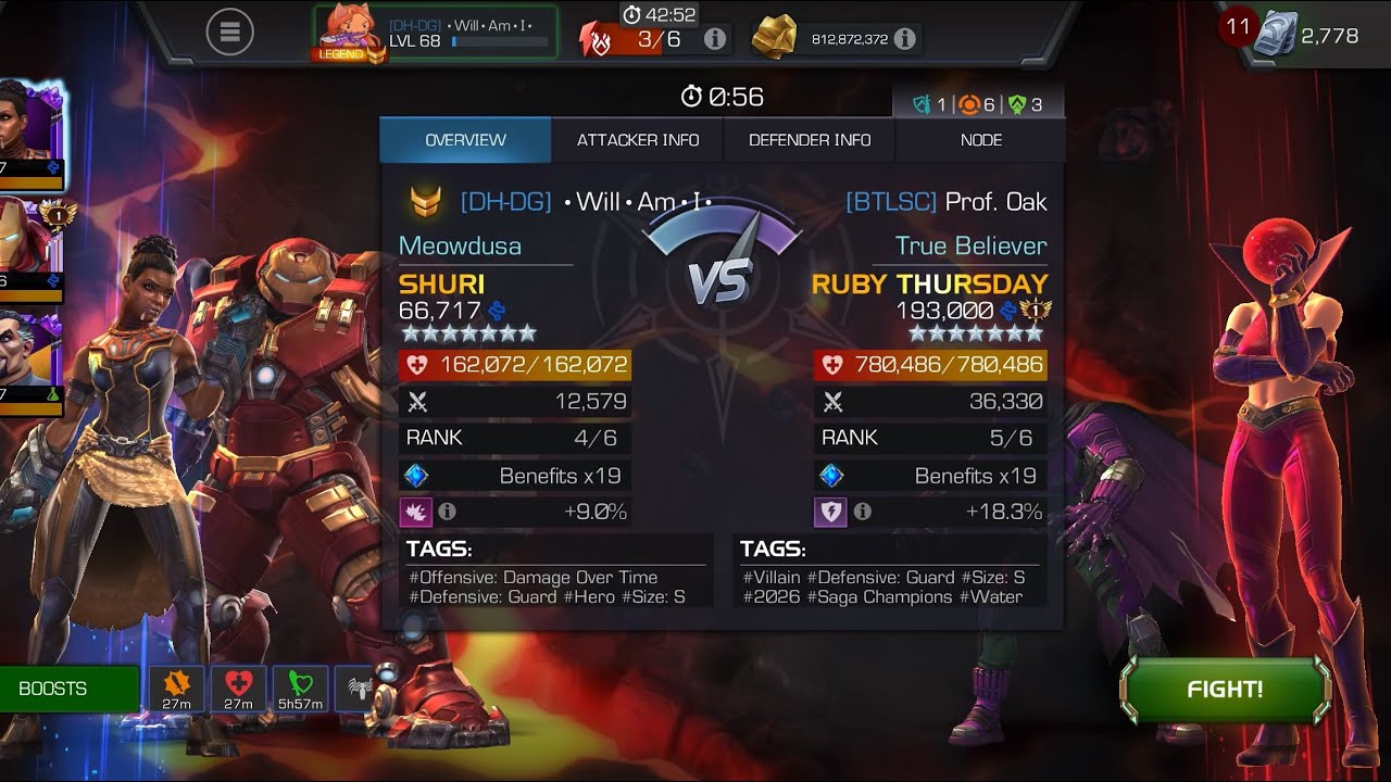 AW Season 68. Shuri vs Ruby Thursday on Node 29 Prey on the Weak / EMP / Stun Immune. So so Ugly!