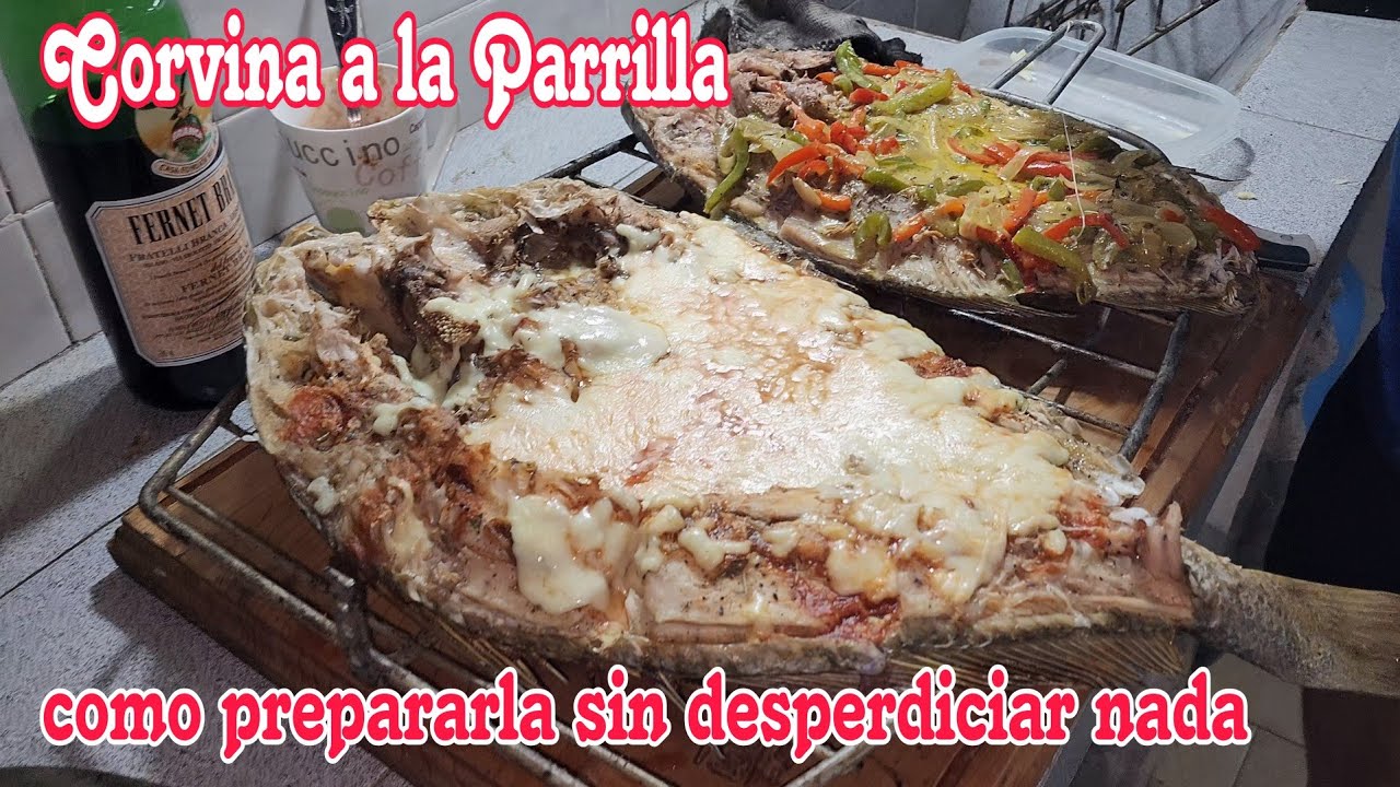 Corvina a la Parrilla / como limpiarla y filetearla sin desperdiciar nada , manera Fácil y sencilla