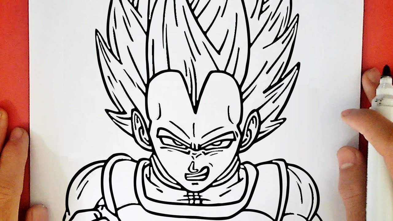 HOW TO DRAW VEGETA SUPER SAIYAN BLUE FROM DRAGON BALL SUPER