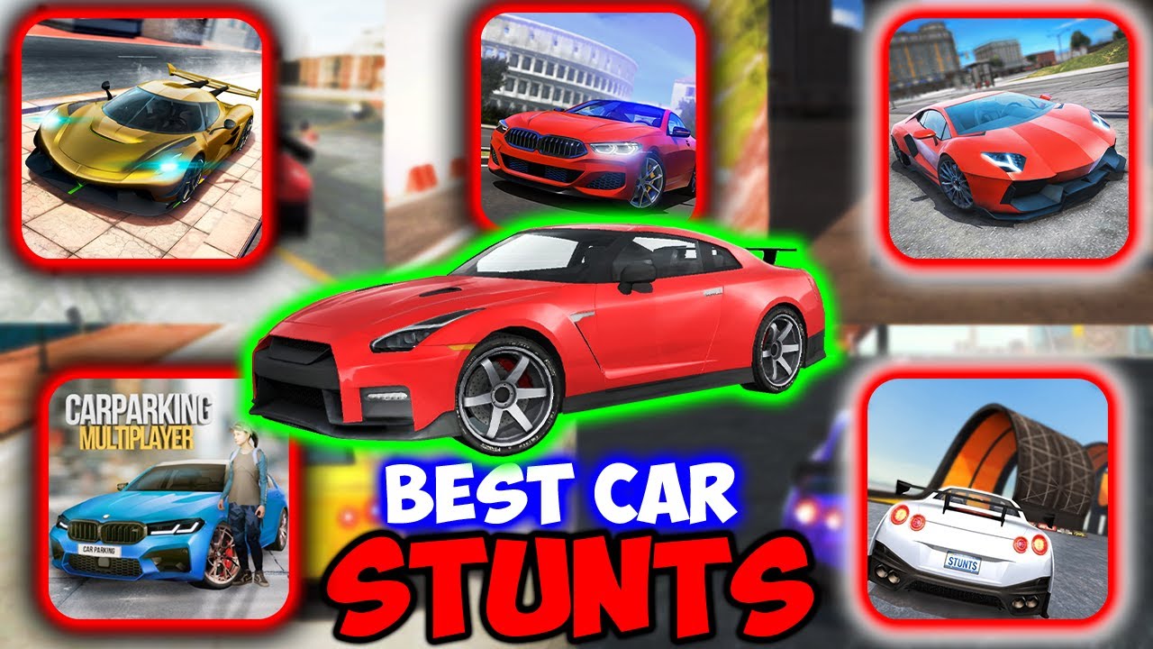 Nissan GTR Best Stunts in 5 Car Games