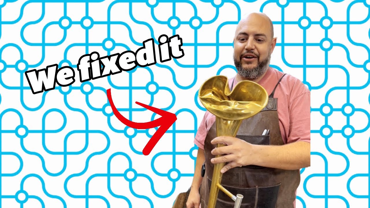 Crushed trombone bell brought back to life!