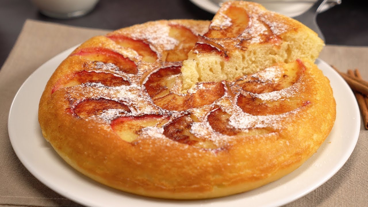 SUPER EASY Apple Cake! Upside-Down APPLE CAKE in a Frying Pan. No Oven Recipe by Always Yummy!