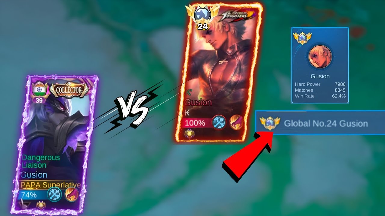 GLOBAL 24 GUSION vs YouTuber GUSION– Real Skill Test! – WHO WILL WIN?
