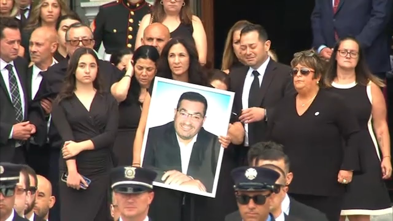 Port Newark cargo ship fire: Funeral held for firefighter Augusto Acabou