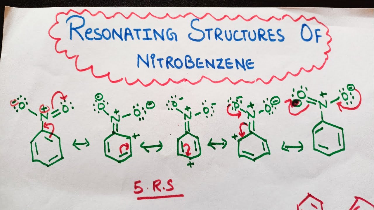 How to draw Resonating structures of nitrobenzene | Organic chemistry