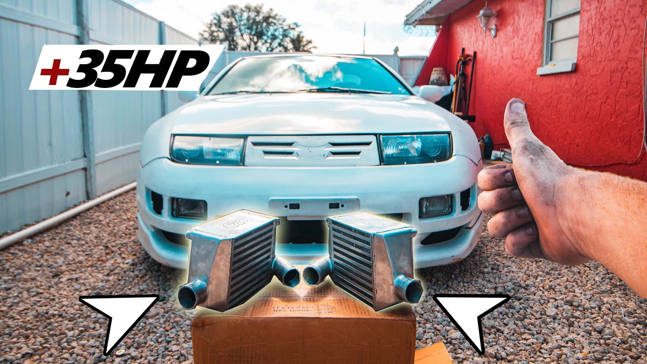 TT 300ZX Massive Intercooler Install!! BIG HP Gains (Turbo mods)