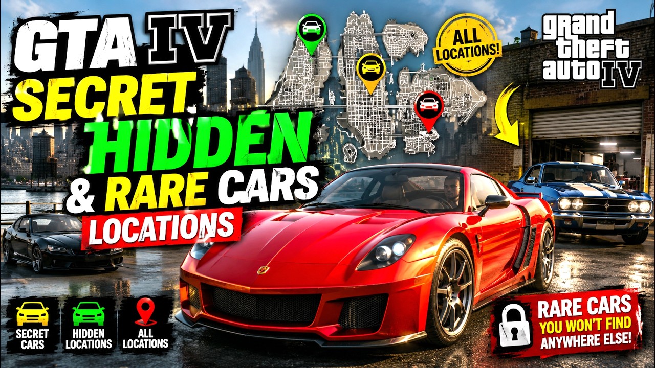 GTA 4 - Secret Hidden and Rare Cars Locations