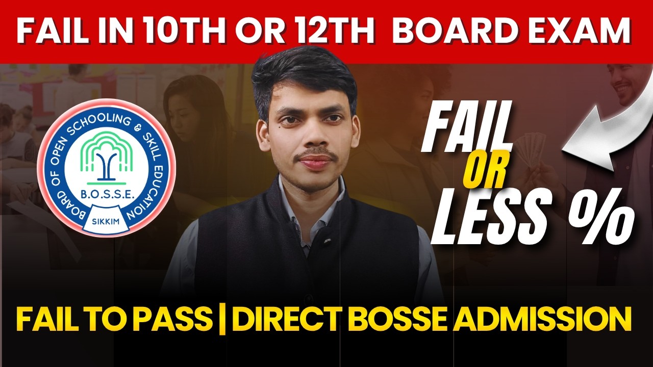 Failed in CBSE, ICSE, or State Board? Join BOSSE Board for 10th and 12th