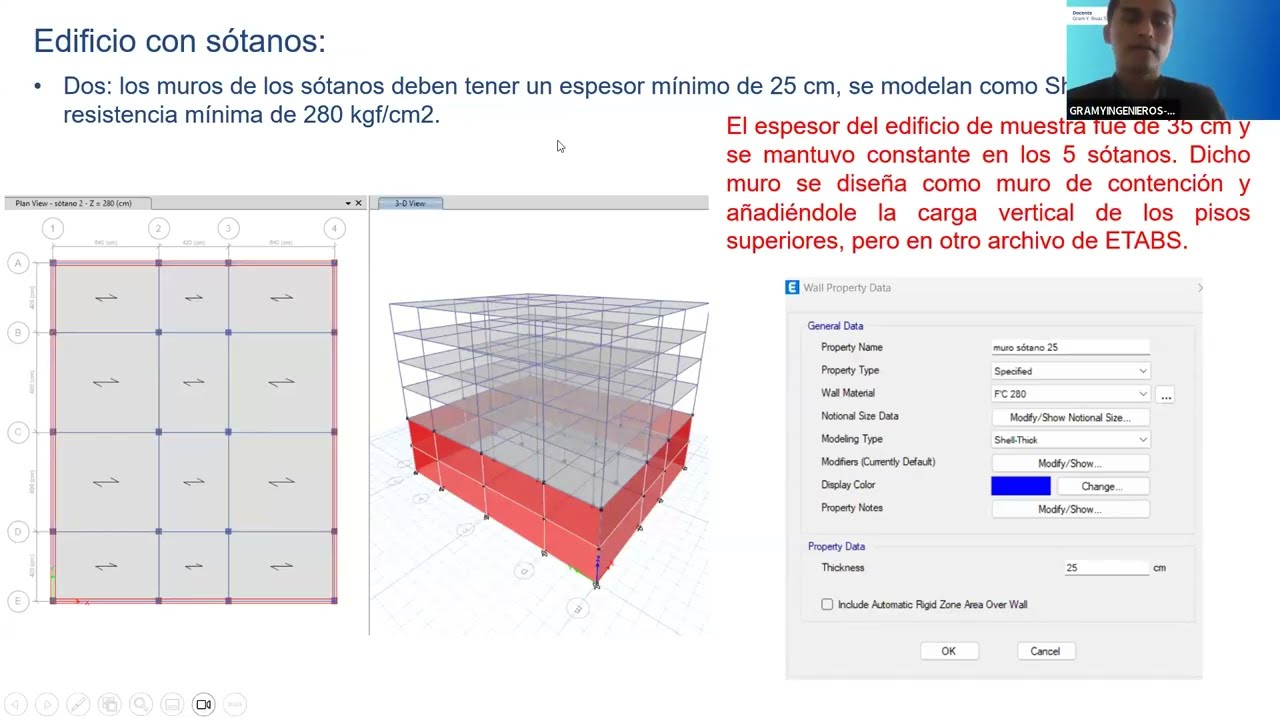 Diseño de placas en ETABS y plateas de cimentación en SAFE