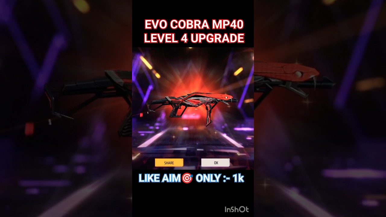 I UPGRADED EVO COBRA MP40&hearts;️ LEVEL 4 😘 ONLY 120 TOKENS #viralvideo #trending #shorts