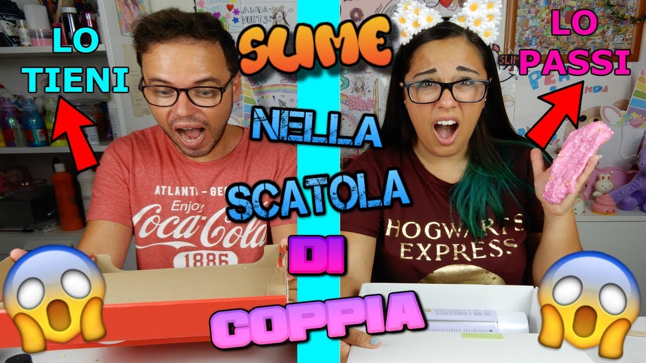 SLIME nella SCATOLA di COPPIA! LA TIENI O LA SCAMBI con INGREDIENTI MISTERIOSI! Iolanda Sweets