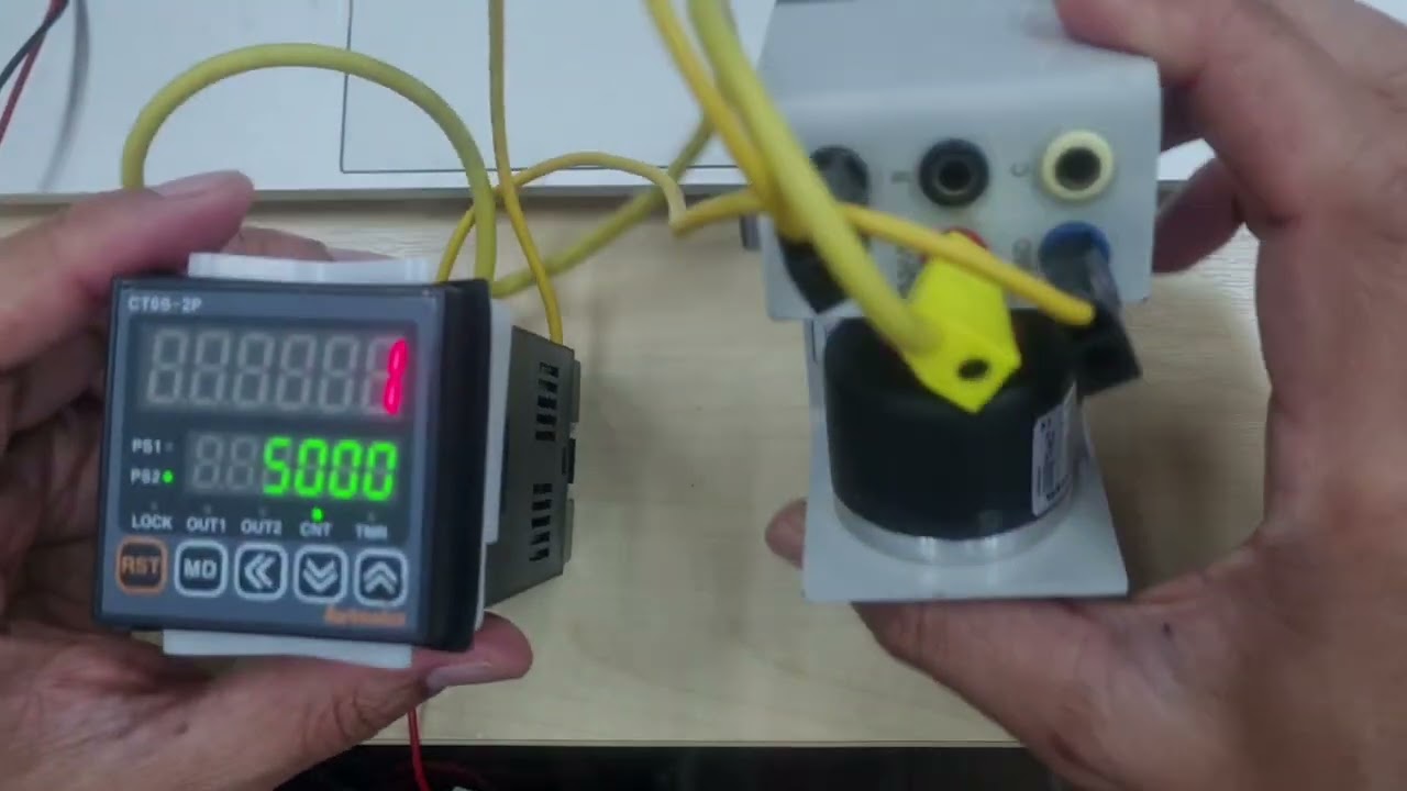 Autonics counter setting tutorial connect with encoder.