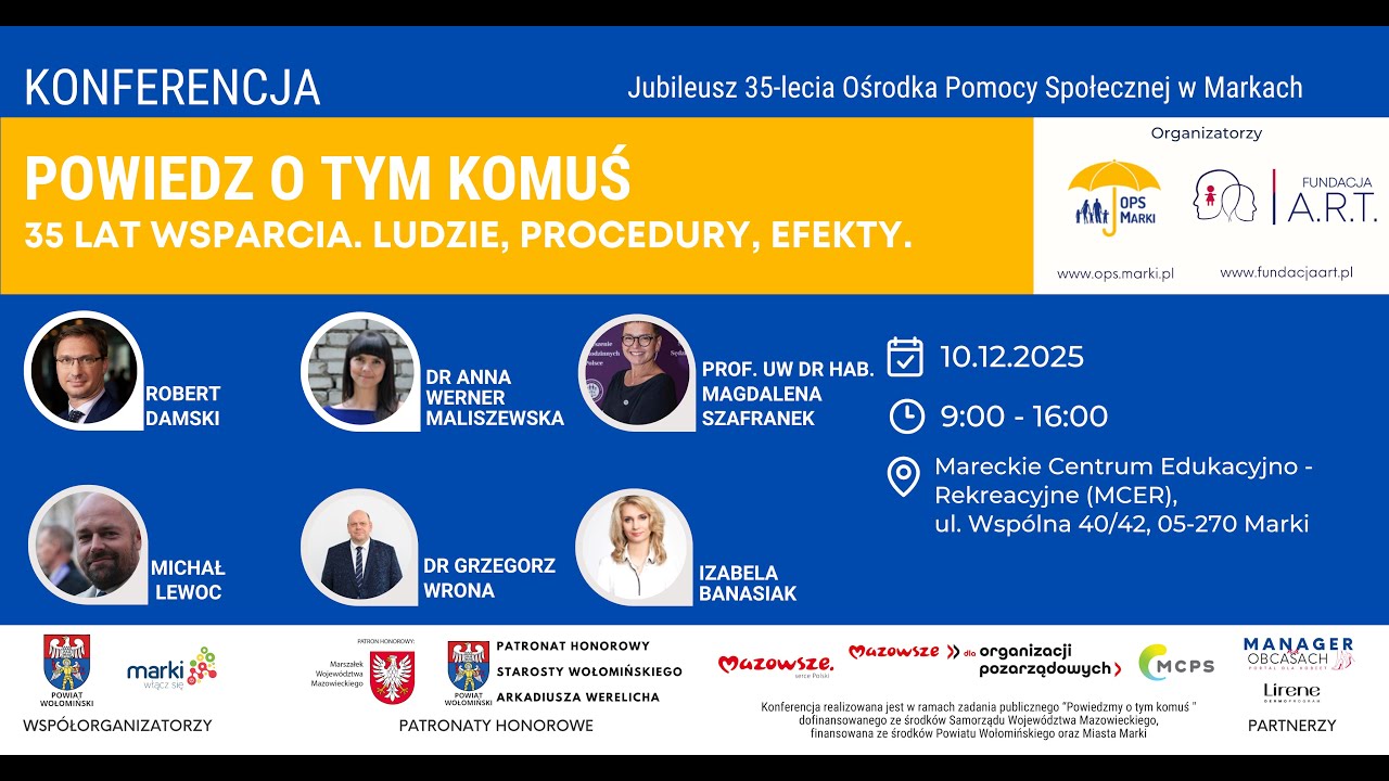 Konferencja &bdquo;Powiedz o tym komuś&rdquo; #fundacjaart