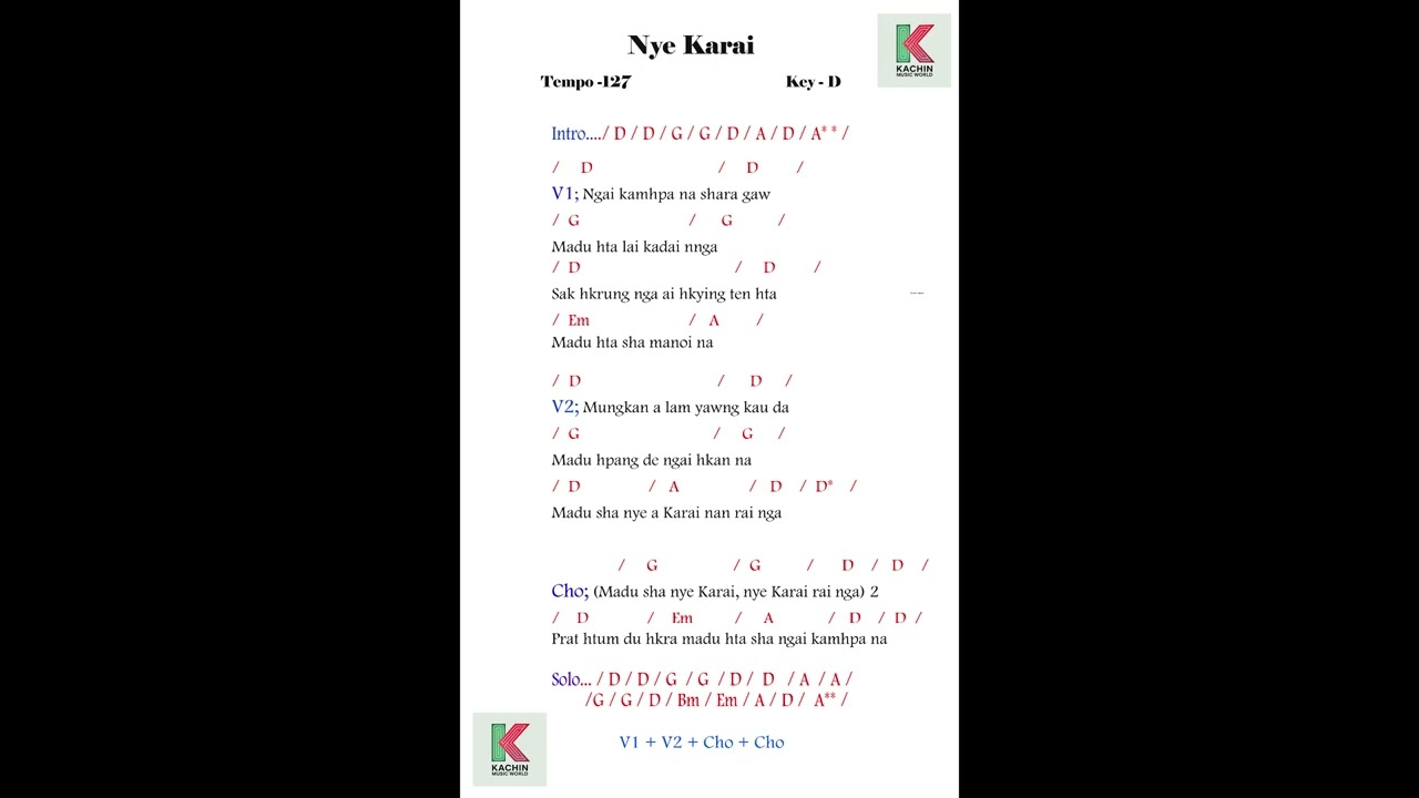 Nye Karai ( Lyrics and Chord )
