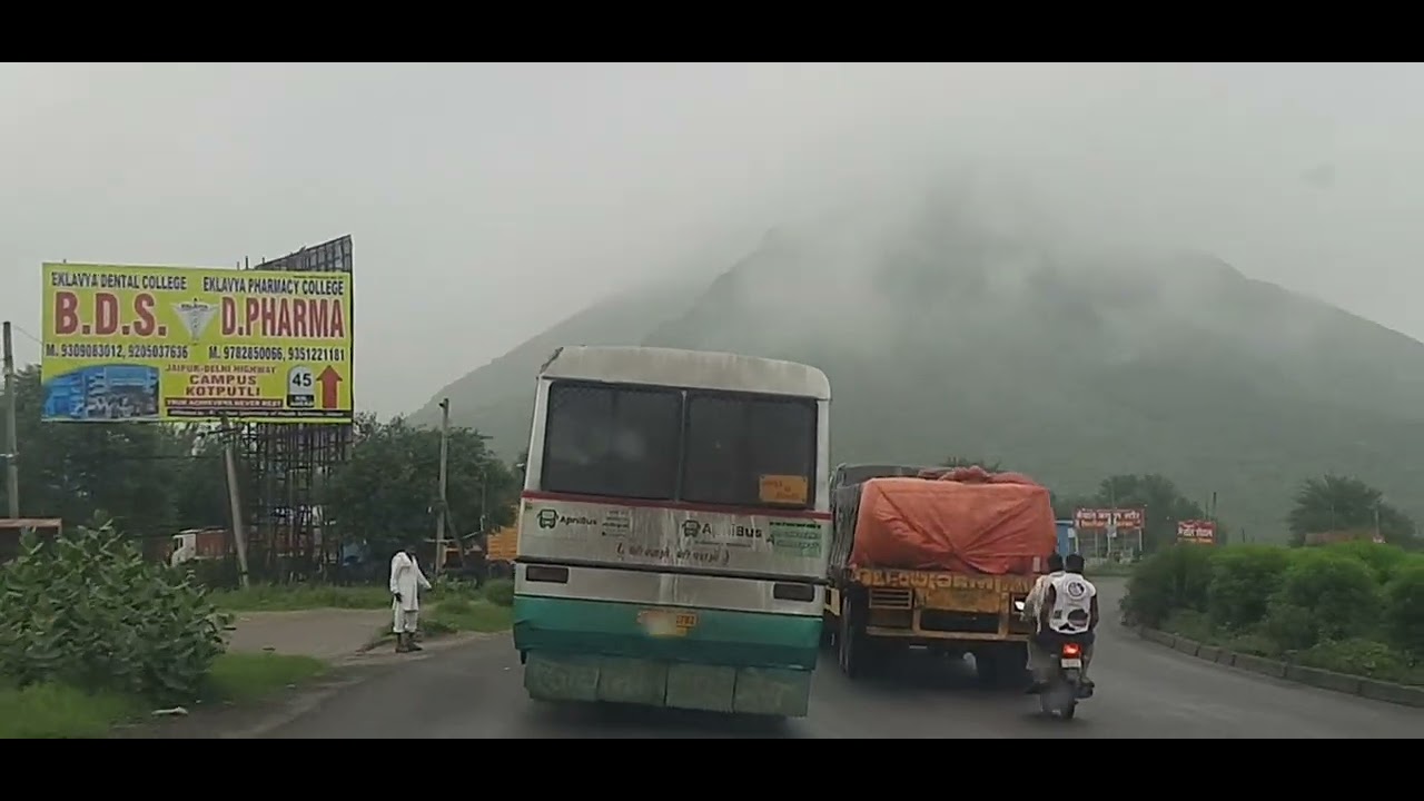 Delhi Jaipur Old Highway Views during Rain