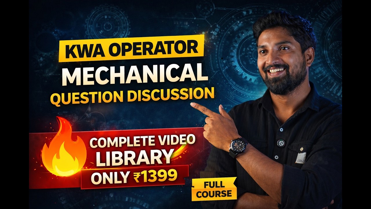 KWA Operator Mechanical 🔥 Question Discussion | Complete Video Library Only ₹1399