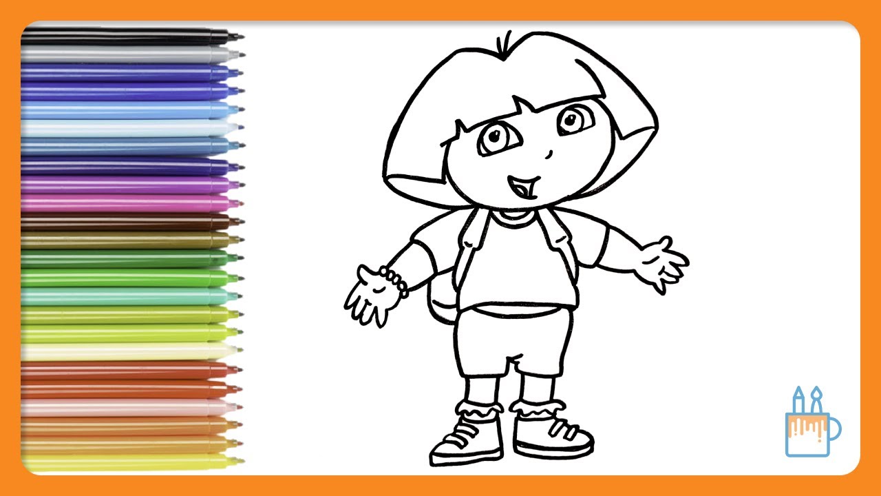 Vamos desenhar e colorir a Dora Aventureira