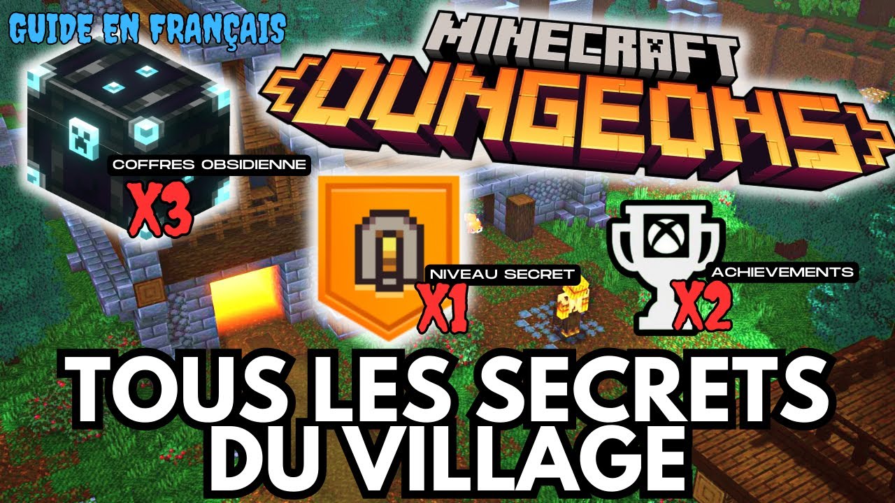 Minecraft Dungeons: Tous les Secrets du Village (Lobby) Coffres, Niveau secret, Succès et plus !