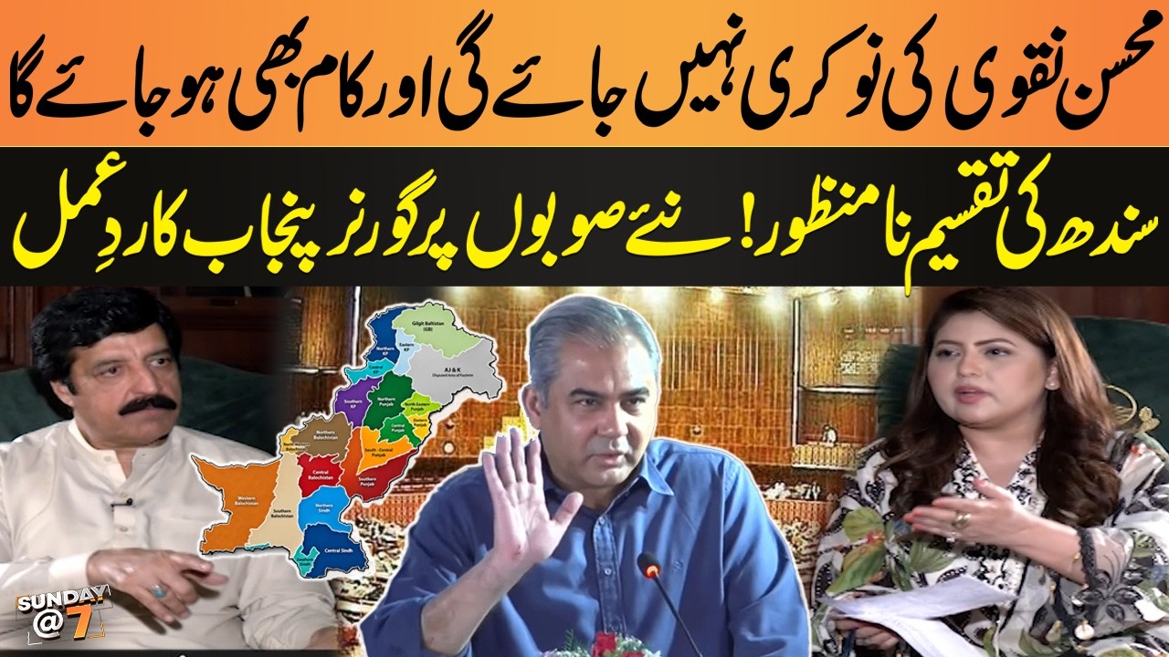New Provinces in Pakistan | PPP vs MQM Clash | Governor Punjab Reacts to Mohsin Naqvi's Statement