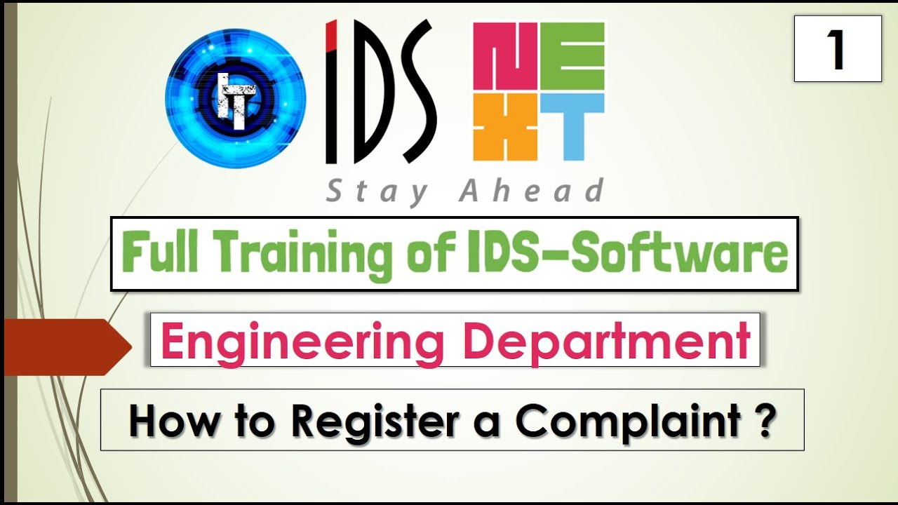 IDS Training | Full Training of Engineering Department | How to Register a Complaint in IDS@ImTechN
