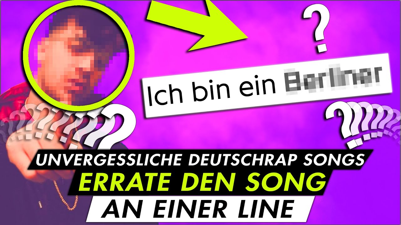 ERRATE DEN SONG AN EINER LINE 🔥 [SPECIAL] - Unvergessliche Deutschrap Songs