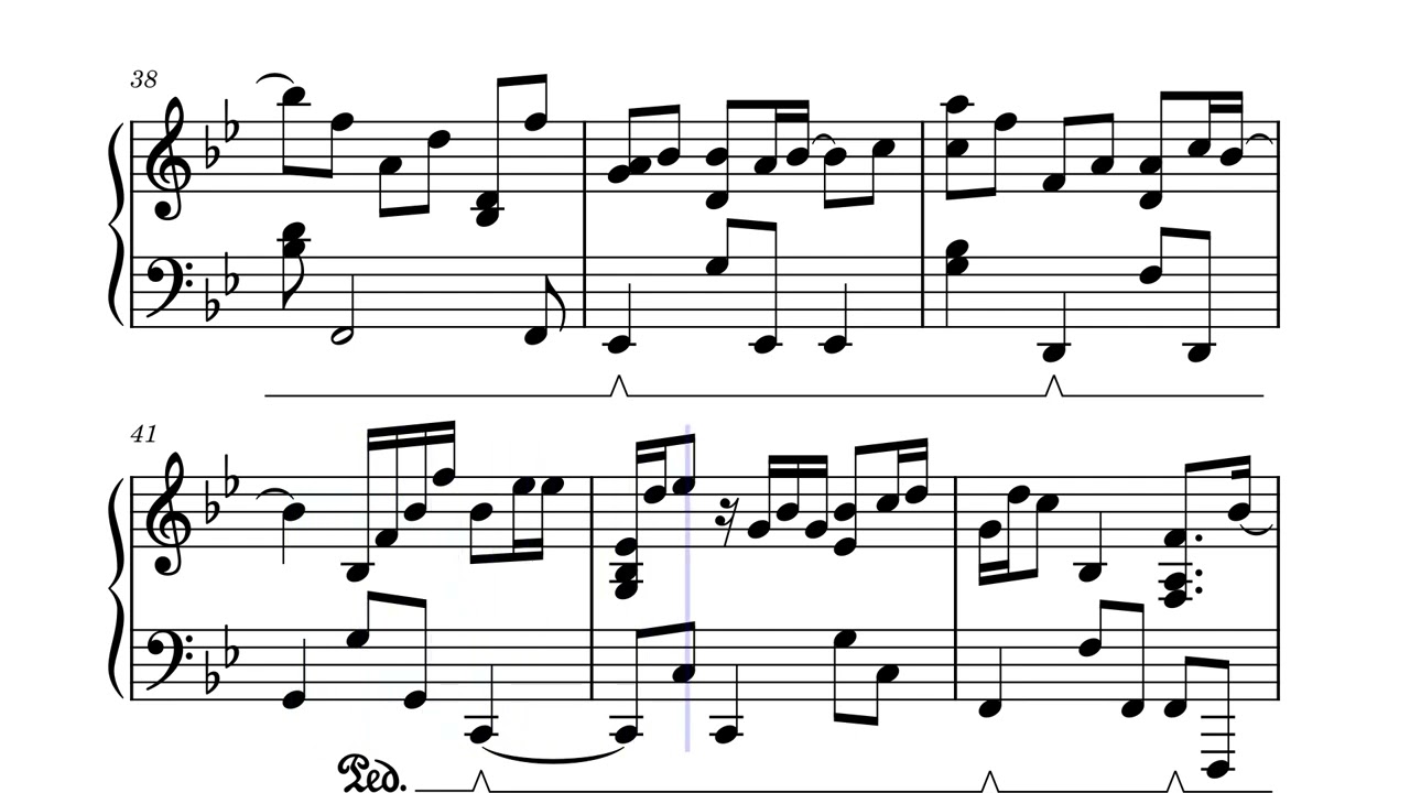 Video Score, Adagio piano al estilo Rakhmaninov v2, pepitabonet64 suno #partiturapiano #suno #piano