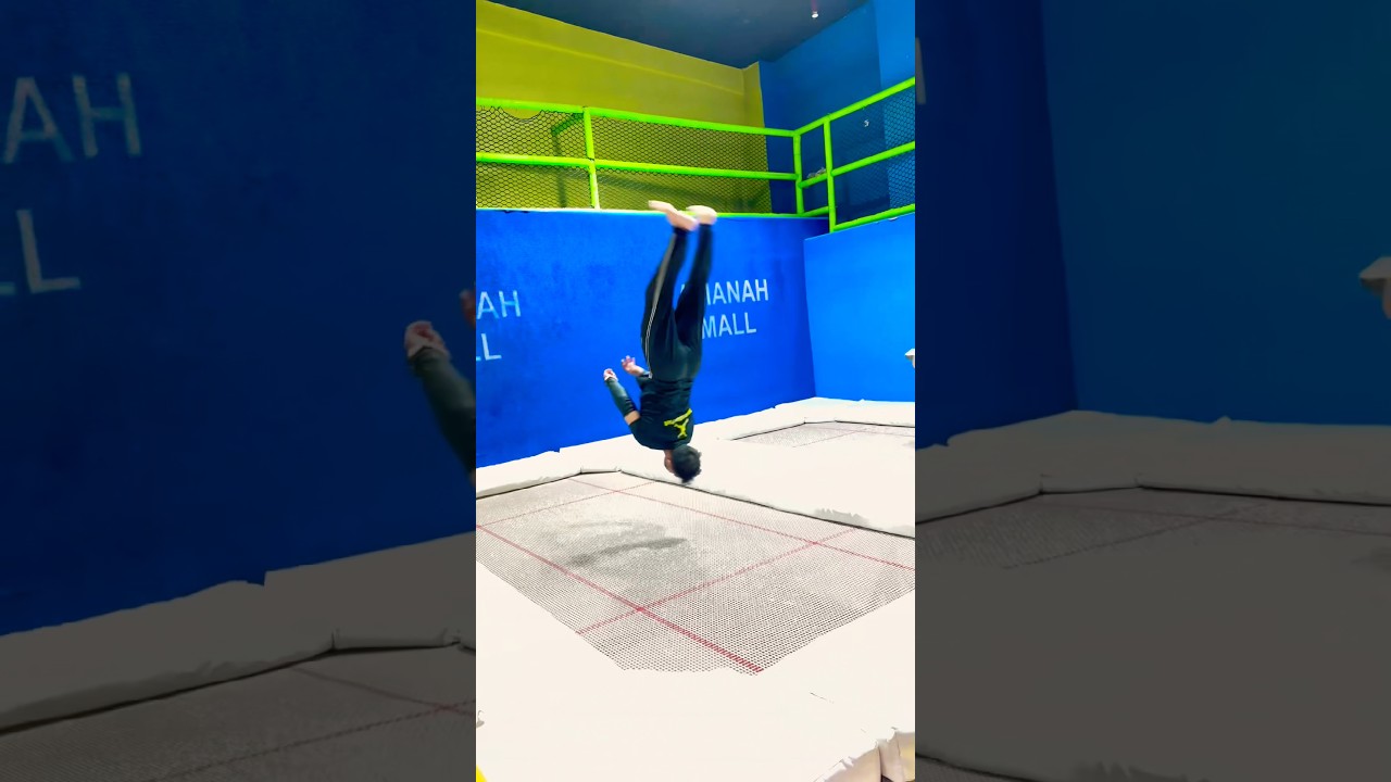 Junaid parkour on fire🔥amazing stunt 😱 #foryou #trampoline #flip #youtubeshorts #viral #shorts