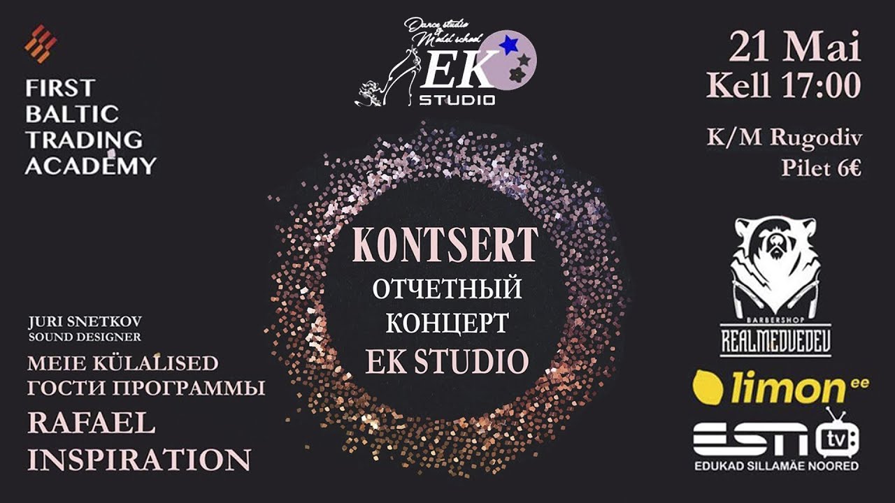Live Stream  21.05.2023  Kell 17:00 /  EK Studio (Narva)
