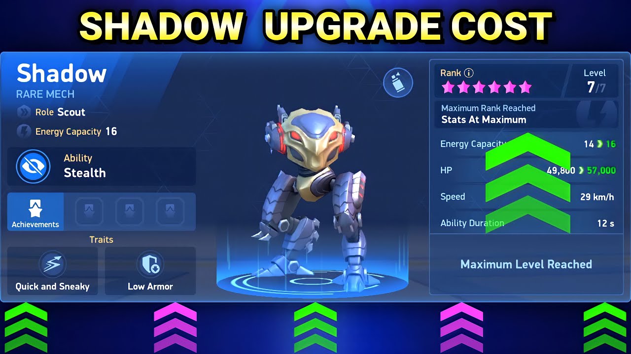 Mech Arena Shadow Upgrade